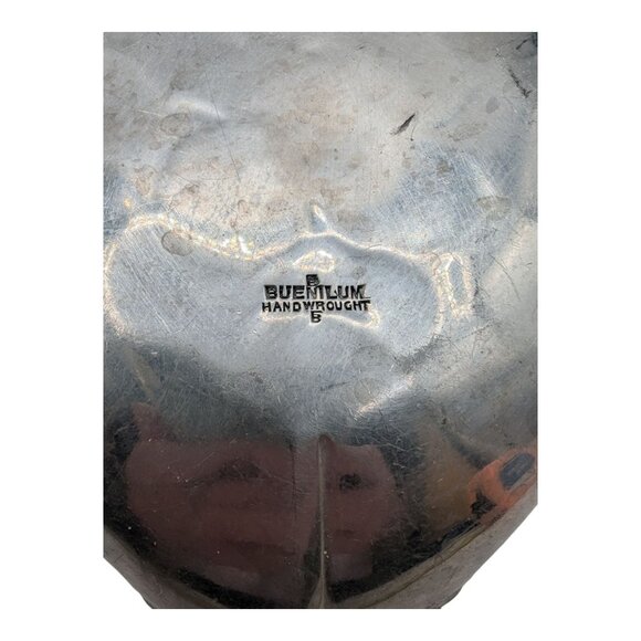 VTG Buenilum Hand Wrought Aluminum Floral Square Candy Trinket Dish Daisy Flower - Picture 4 of 7